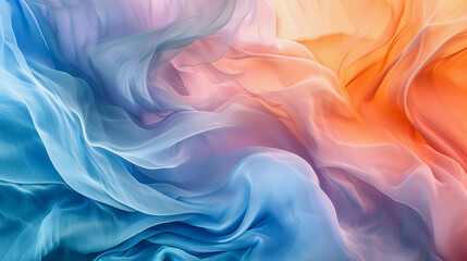 Fluid Abstract Silk Fabric Waves Artistic Colorful Background