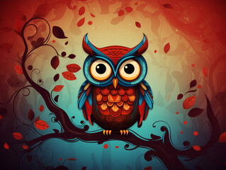 Colorful Owl illustration