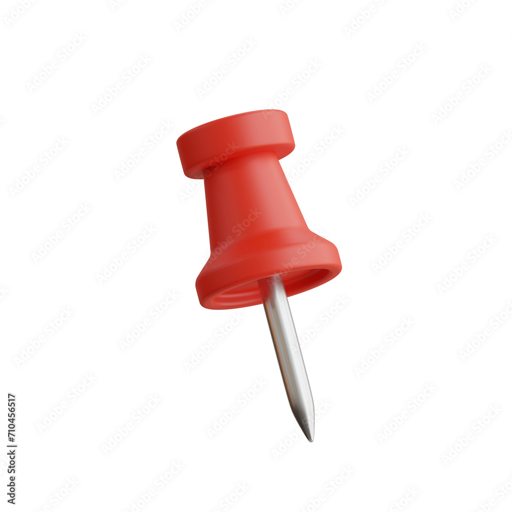 Poster 3d push pin model organization and display. 3d illustration, 3d element, 3d rendering. 3d visualizat