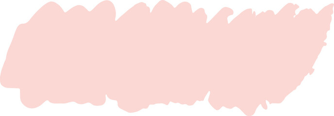 Pastel ink grunge brush stroke illustration on transparent background.