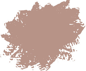 Pastel ink grunge brush stroke illustration on transparent background.
