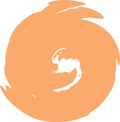 Pastel grunge circle illustration on transparent background.