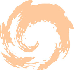 Pastel grunge circle illustration on transparent background.