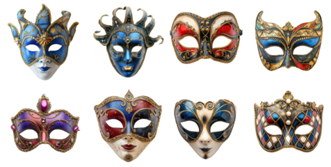 set of carnival masks 
