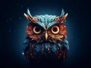 Obraz premium Colorful Owl illustration