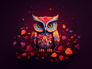 Obraz premium Colorful Owl illustration