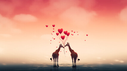giraffes in the sea of love 