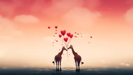 Poster giraffes in the sea of love  © MattiaZito