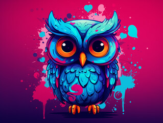 Obraz premium Colorful Owl illustration