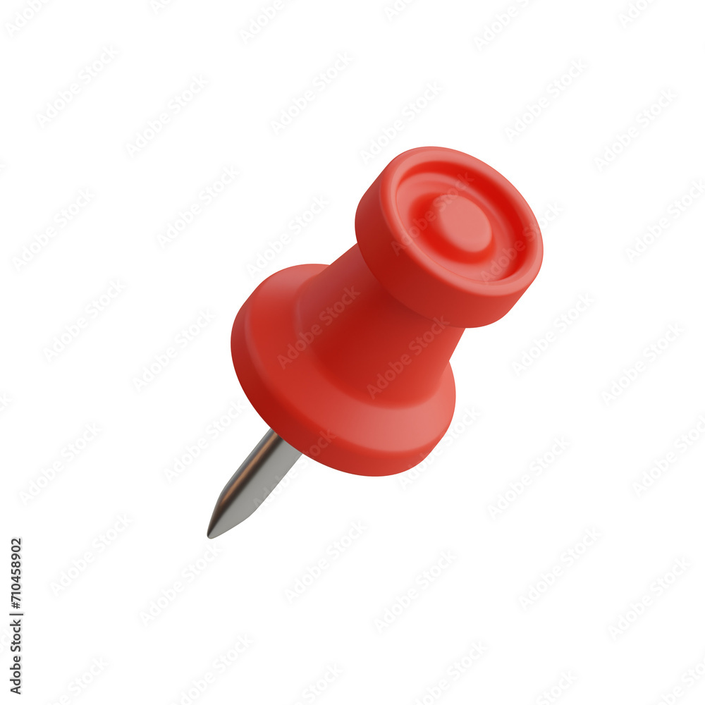 Poster 3d push pin model organization and display. 3d illustration, 3d element, 3d rendering. 3d visualizat