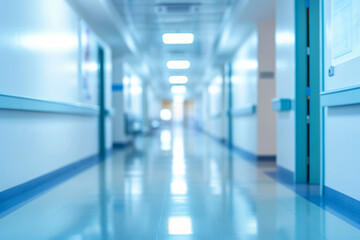Hall or corridor in a modern hospital