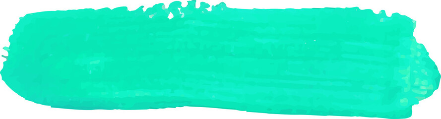 Mint  brush stroke watercolor illustration on transparent background.