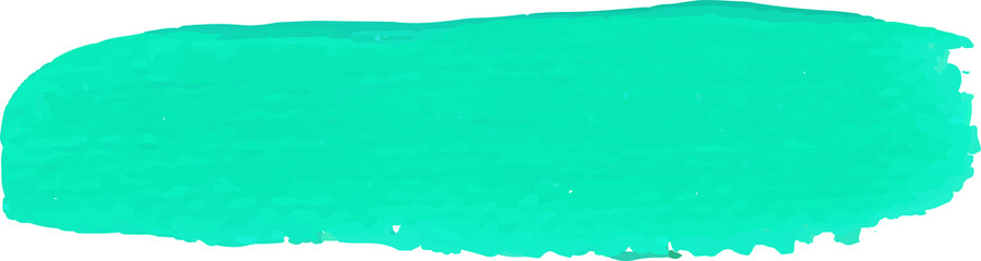 Mint  brush stroke watercolor illustration on transparent background.
