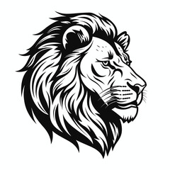 Vector lion head mascot, face for logo, emblem, badges, labels template t-shirt design element