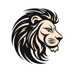 Vector lion head mascot, face for logo, emblem, badges, labels template t-shirt design element