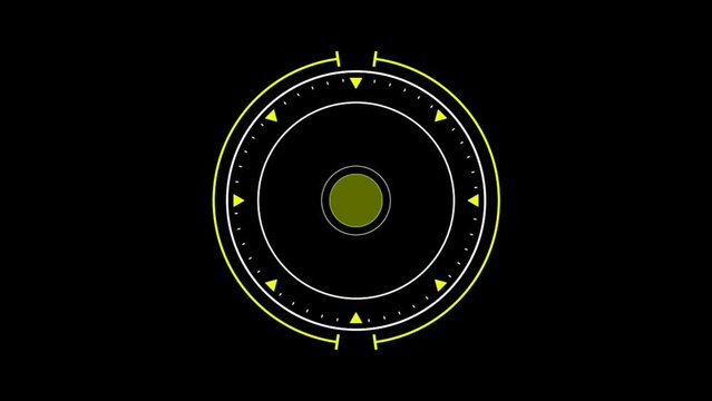 Circle HUD pack stock video created from animated circuit lines and elements. This footage is suitable for projects with technology themes.