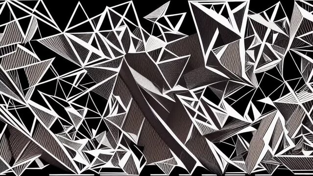 Futuristic grid background. AI generated loop