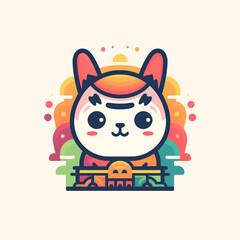 Fototapeta premium Colorful cute logo