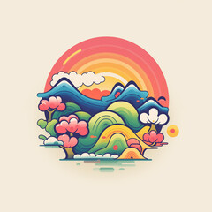 Colorful cute logo