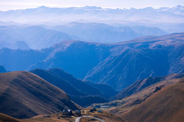 View of the settlement in the mountains
