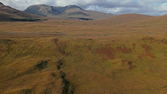 Loch Tulla Highlands Scotland Aerial view