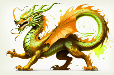 chinese new year concept with dragon background