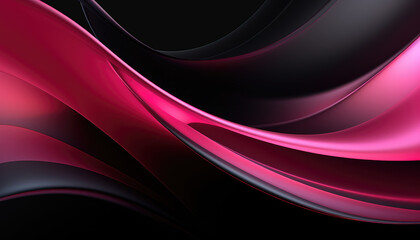 Abstract futuristic black and pink waves background