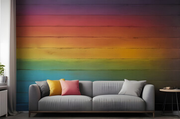 Fototapeta na wymiar colorful wooden background,modern living room with sofa