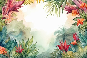 Soothing Watercolor Tropics Nature's Palette