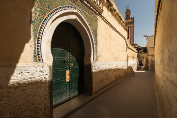 Beautiful streets of Fes during day, Morocco