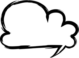 Hand drawn bubbles illustration on transparent background.