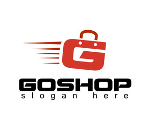 creative bag shop initials g logo design template