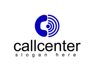 company call center logo design template
