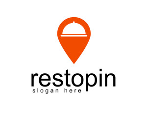company resto pin logo design template