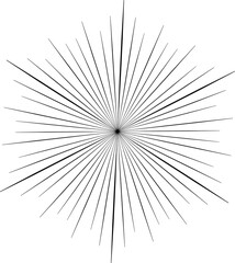 Obraz premium Sunburst style isolated illustration on transparent background.