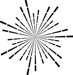 Obraz premium Sunburst style isolated illustration on transparent background.