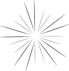 Obraz premium Sunburst style isolated illustration on transparent background.