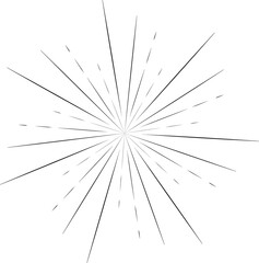 Obraz premium Sunburst style isolated illustration on transparent background.