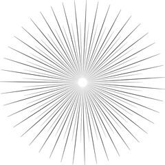 Obraz premium Sunburst style isolated illustration on transparent background.