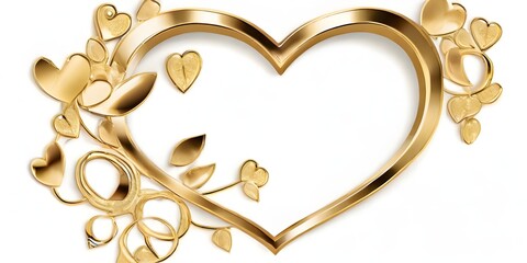golden heart shaped frame