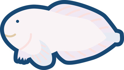 かわいいシンカイクサウオのイラスト