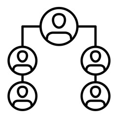  Hierarchical structure line icon