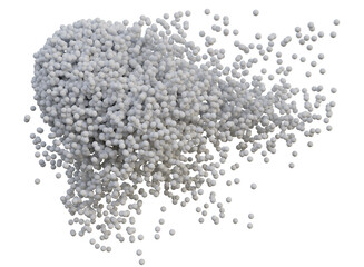 Abstract background with various balls. Spherical pattern.