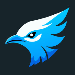 Naklejka premium flat bird head modern logo design 