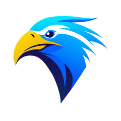 Obraz premium flat bird head modern logo design 