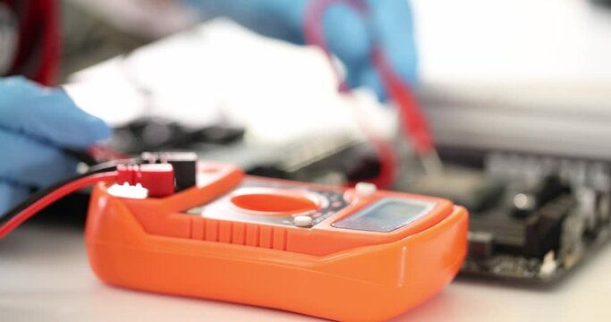 Electronic voltmeter for microcircuit repair. Microchip or voltmeter on board concept