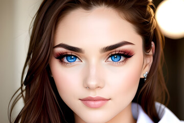 Naklejka premium woman with attractive eyes