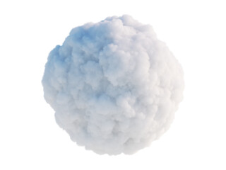 3d render, abstract cumulus, realistic cloud in the shape of a ball, clip art isolated on white...