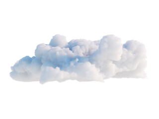 3d render, abstract cumulus, realistic cloud clip art isolated on white background