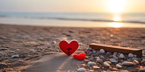 heart on the beach